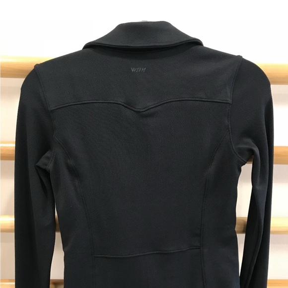 Women's WITH Wear it to Heart Black Stretch Moto Jacket Small - Picture 3 of 4